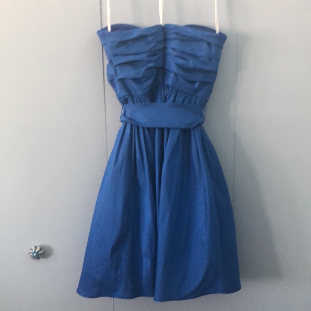 Calvin Klein Royal Blue Strapless Cocktail Dress - Picture 3 of 6